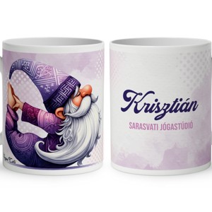 Névvel kérhető - Jóga manó nyújtás mintás bögre, Otthon & Életmód, Konyhafelszerelés, tálalás, Tálalás, Bögre & Csésze, , MESKA