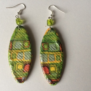 Hundertwasser fülbevaló - labirintus - ékszer - fülbevaló - lógó fülbevaló - Meska.hu