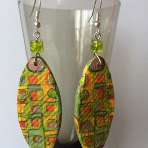 Hundertwasser fülbevaló - labirintus - ékszer - fülbevaló - lógó fülbevaló - Meska.hu