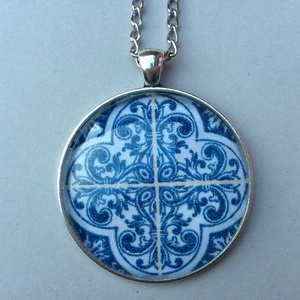 Azulejo No.4 nyaklánc, Ékszer, Nyaklánc, Medálos nyaklánc, Ékszerkészítés, MESKA