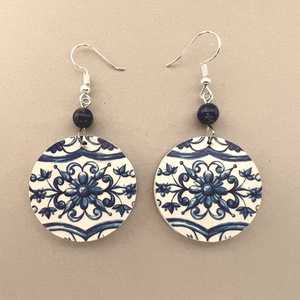 Azori azulejo No.6 fülbevaló - Meska.hu