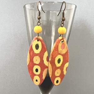 Klimt fülbevaló - burokban No.5 - ékszer - fülbevaló - lógó fülbevaló - Meska.hu