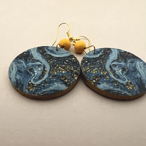 Csillagos égbolt No.1 fülbevaló - ékszer - fülbevaló - lógós kerek fülbevaló - Meska.hu