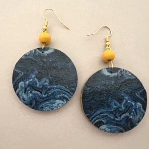 Csillagos égbolt No.1 fülbevaló - ékszer - fülbevaló - lógós kerek fülbevaló - Meska.hu