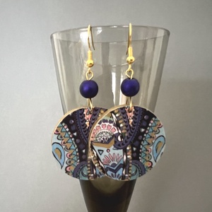 Keleti mintás No.18 fülbevaló - ékszer - fülbevaló - lógós kerek fülbevaló - Meska.hu