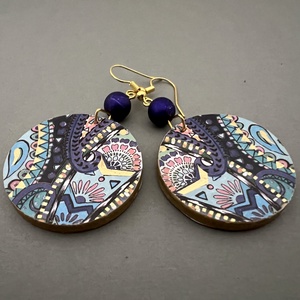 Keleti mintás No.18 fülbevaló - ékszer - fülbevaló - lógós kerek fülbevaló - Meska.hu