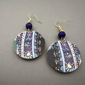 Keleti mintás No.18 fülbevaló - ékszer - fülbevaló - lógós kerek fülbevaló - Meska.hu