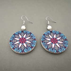 Inka mandala No.3 fülbevaló - Meska.hu