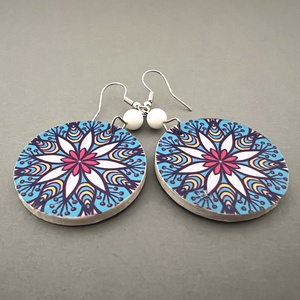 Inka mandala No.3 fülbevaló - ékszer - fülbevaló - lógós kerek fülbevaló - Meska.hu