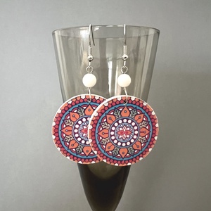 Inka mandala No.11 fülbevaló - ékszer - fülbevaló - lógós kerek fülbevaló - Meska.hu