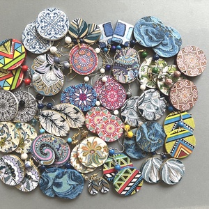 Inka mandala No.11 fülbevaló - ékszer - fülbevaló - lógós kerek fülbevaló - Meska.hu