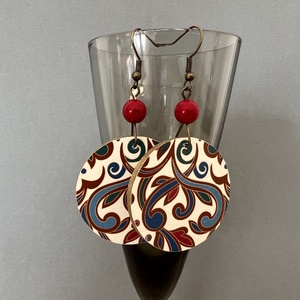 India No.1 fülbevaló - ékszer - fülbevaló - lógós kerek fülbevaló - Meska.hu