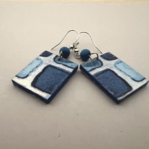 Kék árnyalatai No.6 fülbevaló - ékszer - fülbevaló - lógó fülbevaló - Meska.hu