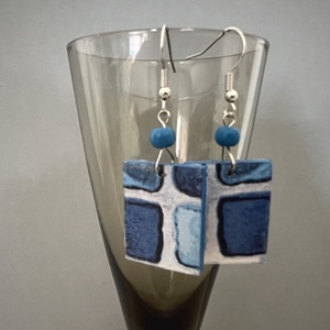 Kék árnyalatai No.6 fülbevaló - ékszer - fülbevaló - lógó fülbevaló - Meska.hu