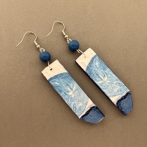 Kék árnyalatai No.7 fülbevaló - ékszer - fülbevaló - lógó fülbevaló - Meska.hu