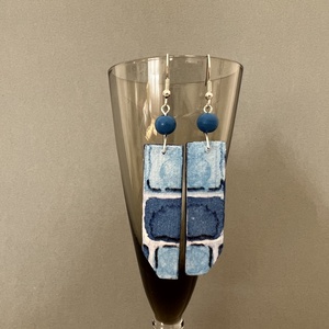 Kék árnyalatai No.7 fülbevaló - ékszer - fülbevaló - lógó fülbevaló - Meska.hu