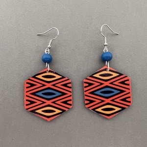 Hihetetlen India No.6 fülbevaló, Ékszer, Fülbevaló, Lógó fülbevaló, Decoupage, transzfer és szalvétatechnika, Festett tárgyak, MESKA