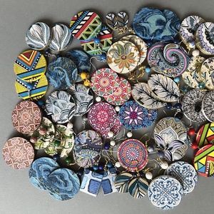 Sátrak köre fülbevaló - ékszer - fülbevaló - lógós kerek fülbevaló - Meska.hu