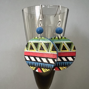 Inka No.5 fülbevaló  - ékszer - fülbevaló - lógós kerek fülbevaló - Meska.hu