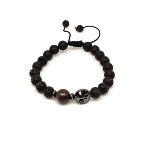 Bazalt életfa karkötő Bronzit gyönggyel 8 mm, Ékszer, Karkötő, Ásványkarkötő, , MESKA