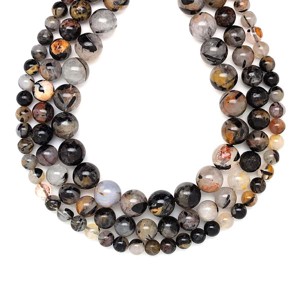 Turmalinkvarc golyó AB 6mm  ékszerkészítő alapanyag (füzér), Kellékek & szerszámok, Ásvány alapanyag, Ásványfüzér, , MESKA