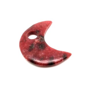 Rodonit medál átfúrt félhold 30mm, Ékszer, Nyaklánc, Medál, , MESKA