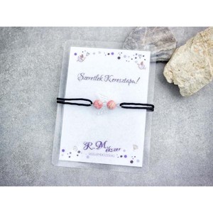 Szeretlek Keresztapa rodokrozit angyal karkötő, , , MESKA