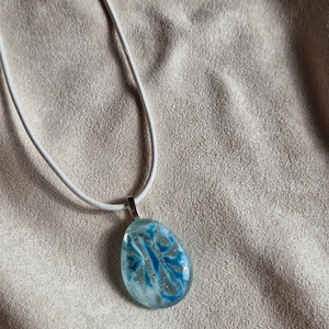 Sapphire tiger nyaklánc, Ékszer, Nyaklánc, Medálos nyaklánc, Ékszerkészítés, Üvegművészet, MESKA