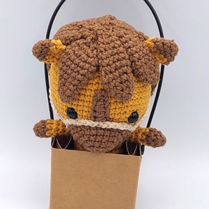 Horgolt lovacska dobozban 12 cm - játék & sport - plüssállat & játékfigura - más figura - Meska.hu