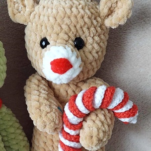 Plüss Mézike - karácsony - karácsonyi lakásdekoráció - karácsonyi manók, figurák - Meska.hu