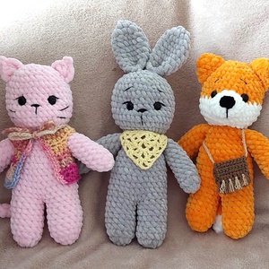 3 figura - mintaleírás PDF formátumban, DIY (Csináld magad), Szabásminta, útmutató, Horgolási minta, Horgolás, Varrás, MESKA