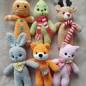 Horgolt figurák, 6 db együtt - Meska.hu