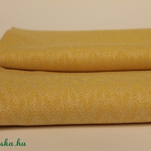 Gyapjúszövet. Sárga mintás gyapjúszövet - kellékek & szerszámok - méteráru - szövet - Meska.hu