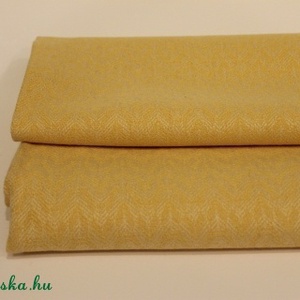 Gyapjúszövet. Sárga mintás gyapjúszövet - kellékek & szerszámok - méteráru - szövet - Meska.hu