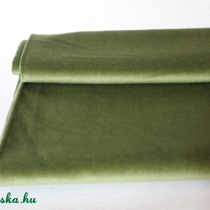 Bársony Pamut tükörbársony Zöld színű plüssbársony - kellékek & szerszámok - méteráru - bársony - Meska.hu
