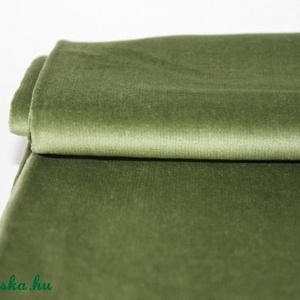 Bársony Pamut tükörbársony Zöld színű plüssbársony - kellékek & szerszámok - méteráru - bársony - Meska.hu