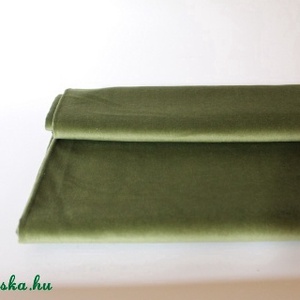 Bársony Pamut tükörbársony Zöld színű plüssbársony - kellékek & szerszámok - méteráru - bársony - Meska.hu