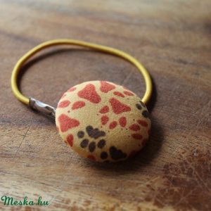 Hajgumi Textil gomb hajba való  kutya mancsos hajgumi kislányoknak  -  - Meska.hu