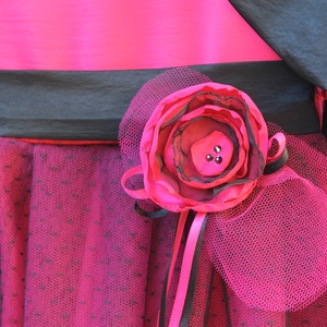 Pink fekete koszorúslány ruha fekete tütü ruha pink alkalmi ruha  -  - Meska.hu