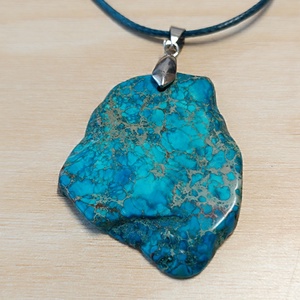 Különleges kékség nyaklánc  - ékszer - nyaklánc - medálos nyaklánc - Meska.hu