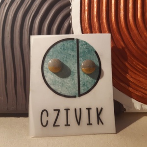 Ovális beton fülbevaló vol.2 - ékszer - fülbevaló - pötty fülbevaló - Meska.hu