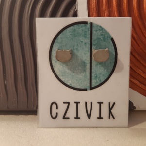 Cicás alakú beton fülbevaló - ékszer - fülbevaló - pötty fülbevaló - Meska.hu