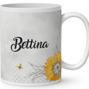 Névvel kérhető - Lazulós Napraforgós tündérlány mintás bögre - otthon & életmód - konyhafelszerelés, tálalás - tálalás - bögre & csésze - Meska.hu