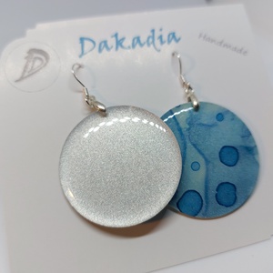 Sötétkék cseppek - ékszer - fülbevaló - lógó fülbevaló - Meska.hu