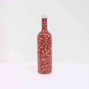 Kézzel festett, egyedi díszüveg LED világítással - otthon & életmód - dekoráció - asztal és polc dekoráció - díszüveg - Meska.hu