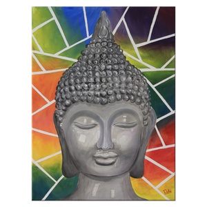 Buddha 4  akril festmény  40 x 30 cm  vászon, Művészet, Festmény, Akril, Festészet, MESKA