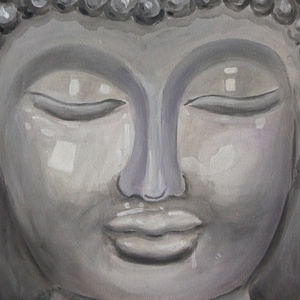 Buddha 4  akril festmény  40 x 30 cm  vászon - művészet - festmény - akril - Meska.hu