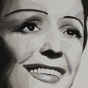 Édith Piaf  akril festmény  40 x 30 cm  vászon - művészet - festmény - akril - Meska.hu
