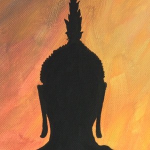 Buddha 5  akril festmény  30 x 20 cm  vászon - művészet - festmény - akril - Meska.hu