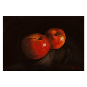 Almák feketén  akril festmény  20 x 30 cm  vászon - Meska.hu